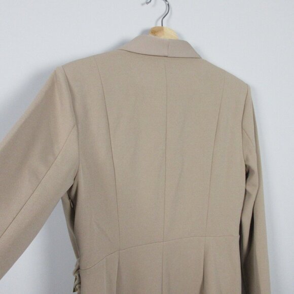 Tommy Hilfiger Knee-Length Wrap Dress Long Sleeve Belted Work Office 12 Tan 670 - Picture 9 of 11